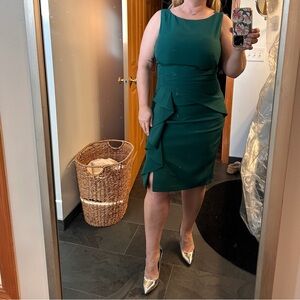 Marina Cocktail Dress Dark Green Sleeveless Dress